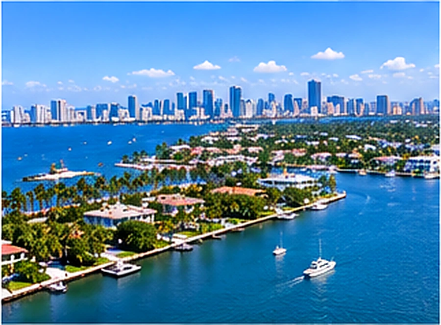 Aerial view of the Broward County coastline